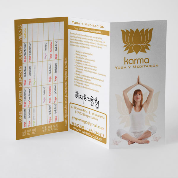 Flyer informativo Karma Yoga
